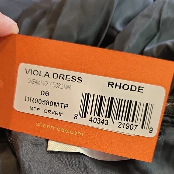 NEW $595 RHODE VIOLA OFF THE SHOULDER BLACK MIDI DRESS SIZE 6 - Picture 12 of 13
